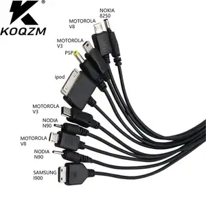 Bilashmart Universal Multi Pin Cable Charger USB Adapter Cable Data Wire Cord 10 In 1 Multifunction USB Data Transfer Cable