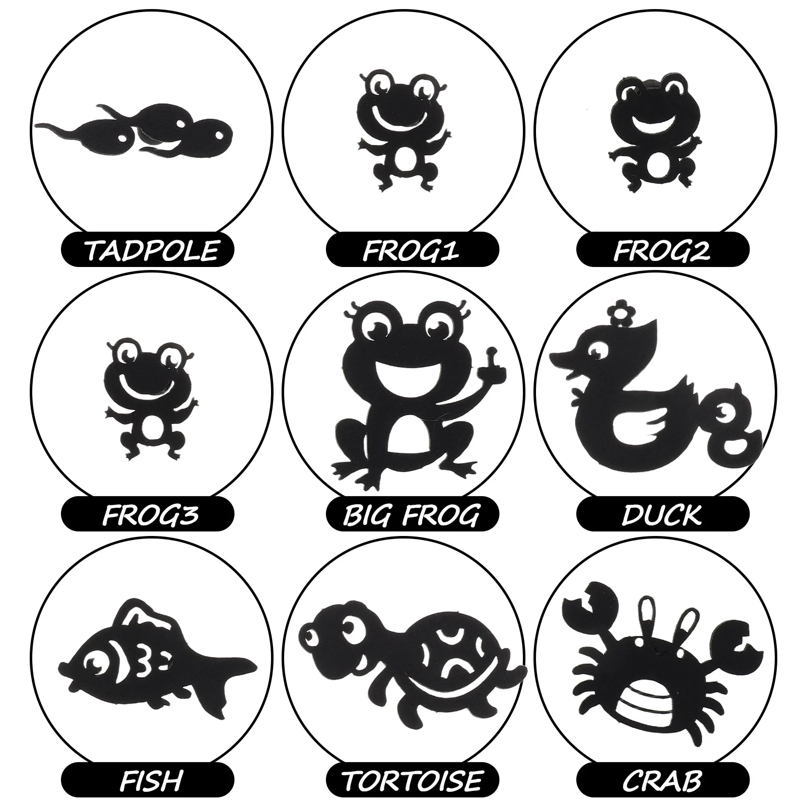 1セットの就学前影絵人形材料、インタラクティブな学習ストーリーテリングのための多機能クリエイティブステージステッカー