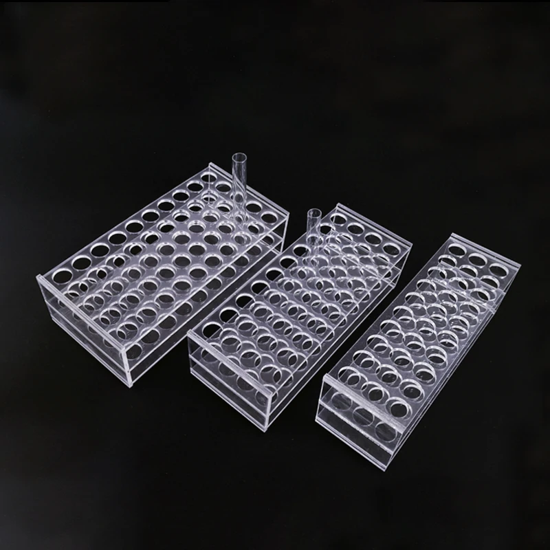 1pcs Clear Organic glass Test Tube Rack Hole Size 13/16/19/21/26/31mm PMMA Test Tubing Holder For School Lab