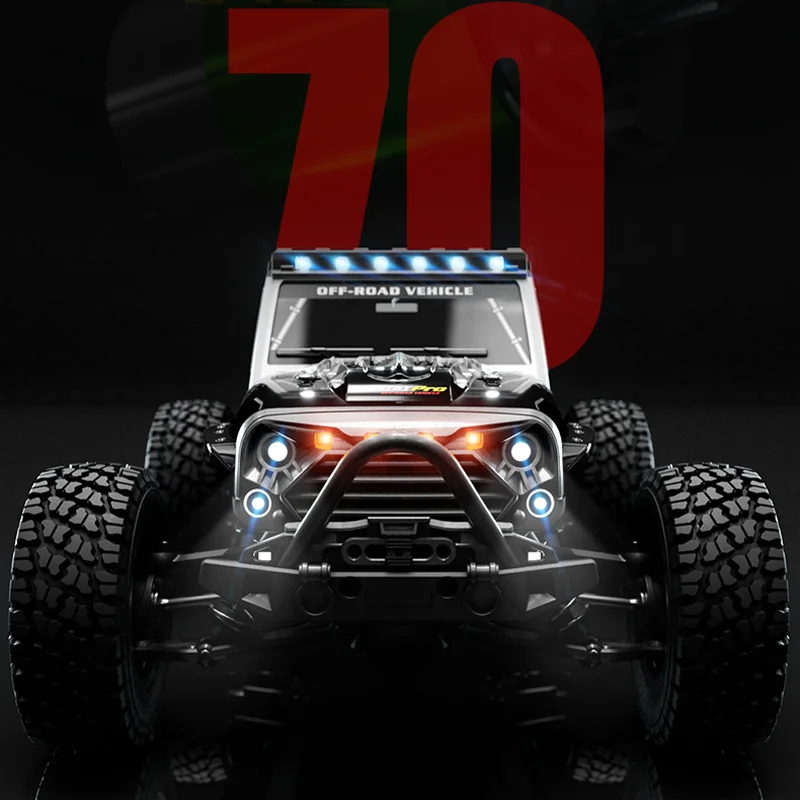 1:16 Remote Control Car Four-wheel Drive Remote Control Off-road Vehicle 2.4g High-speed 70km/h Jeep Off-road Vehicle Racing Car