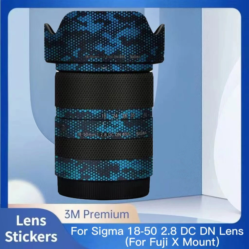 For Sigma 18-50 2.8 DC DN Decal Skin Vinyl Wrap Film Camera Lens Body Protective Sticker Coat 18-50mm F2.8 For Fuji X Mount