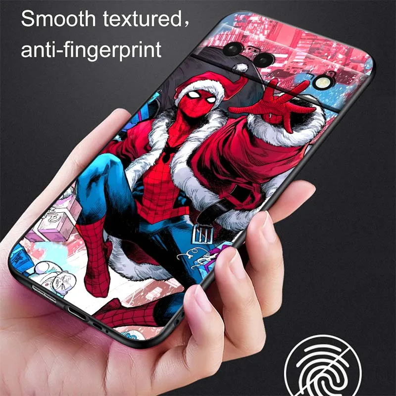 غطاء M-Marvels S-Spiders M-Mans لهاتف Google Pixel 10 9a 9 8A 8 7 7A 6 6A Pro XL 2024 5G أسود ناعم من السيليكون #3