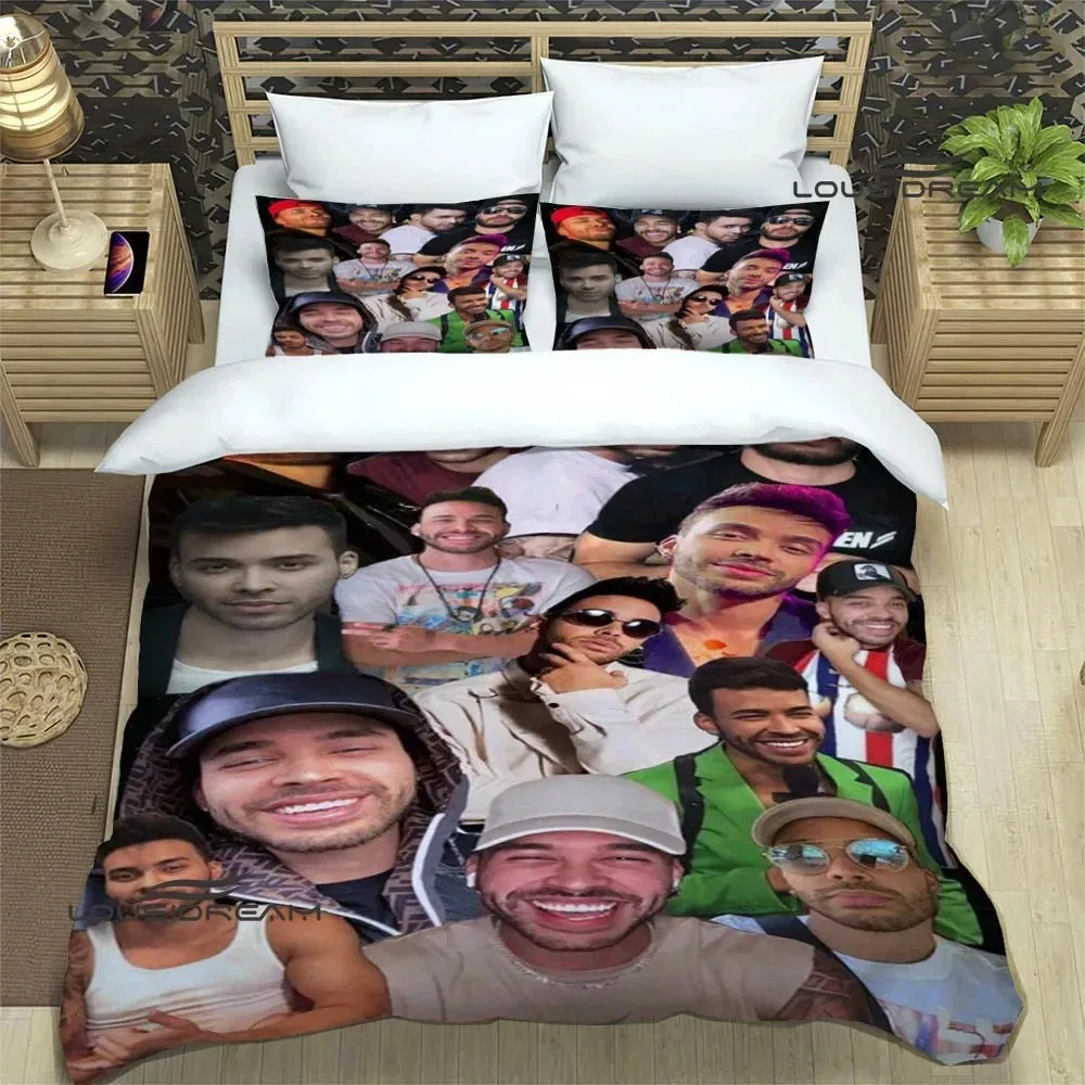 

3D Print Singer Romeo Santos Bedding Set Double Twin King Duvet Cover Comforter Pillowcase Boys Girls Adults Bedroom