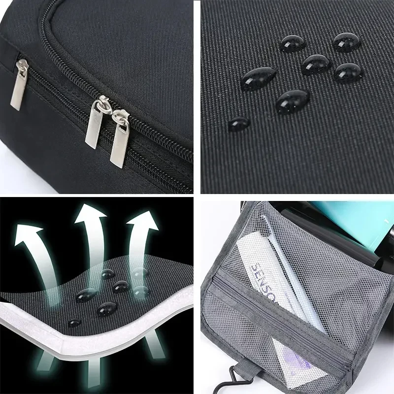 NEUE Leder-Toilettentasche für Herren und Damen, Dopp Kit, Hängende Herren-Kulturtasche, Reisetasche für unterwegs, Große Kosmetiktasche für T – Detail 20