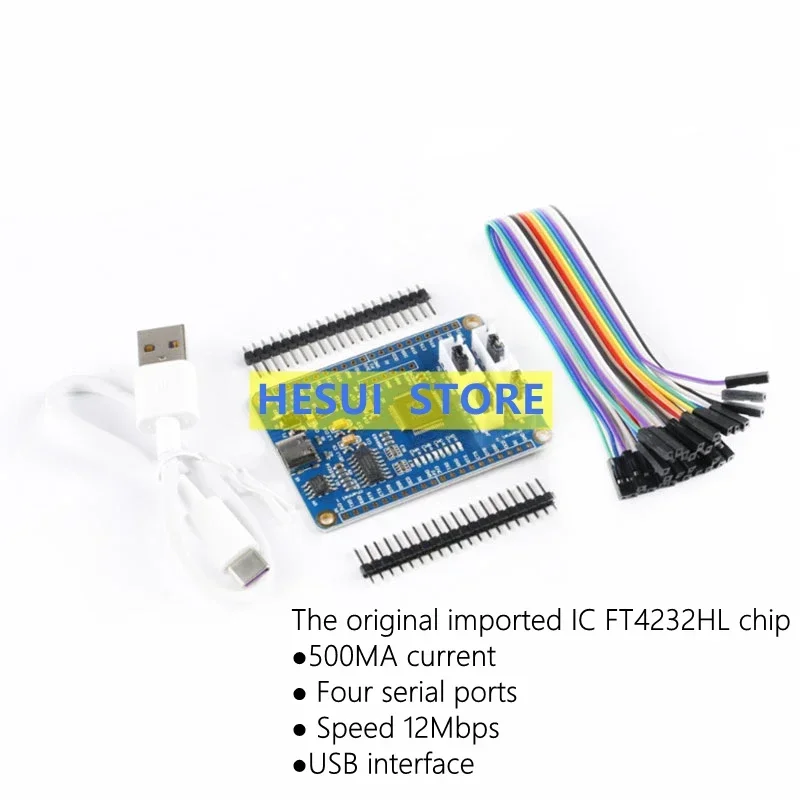 USB to 4-way TTL serial port Original FT4232HL chip USB to multiplex serial port 5V 3.3V