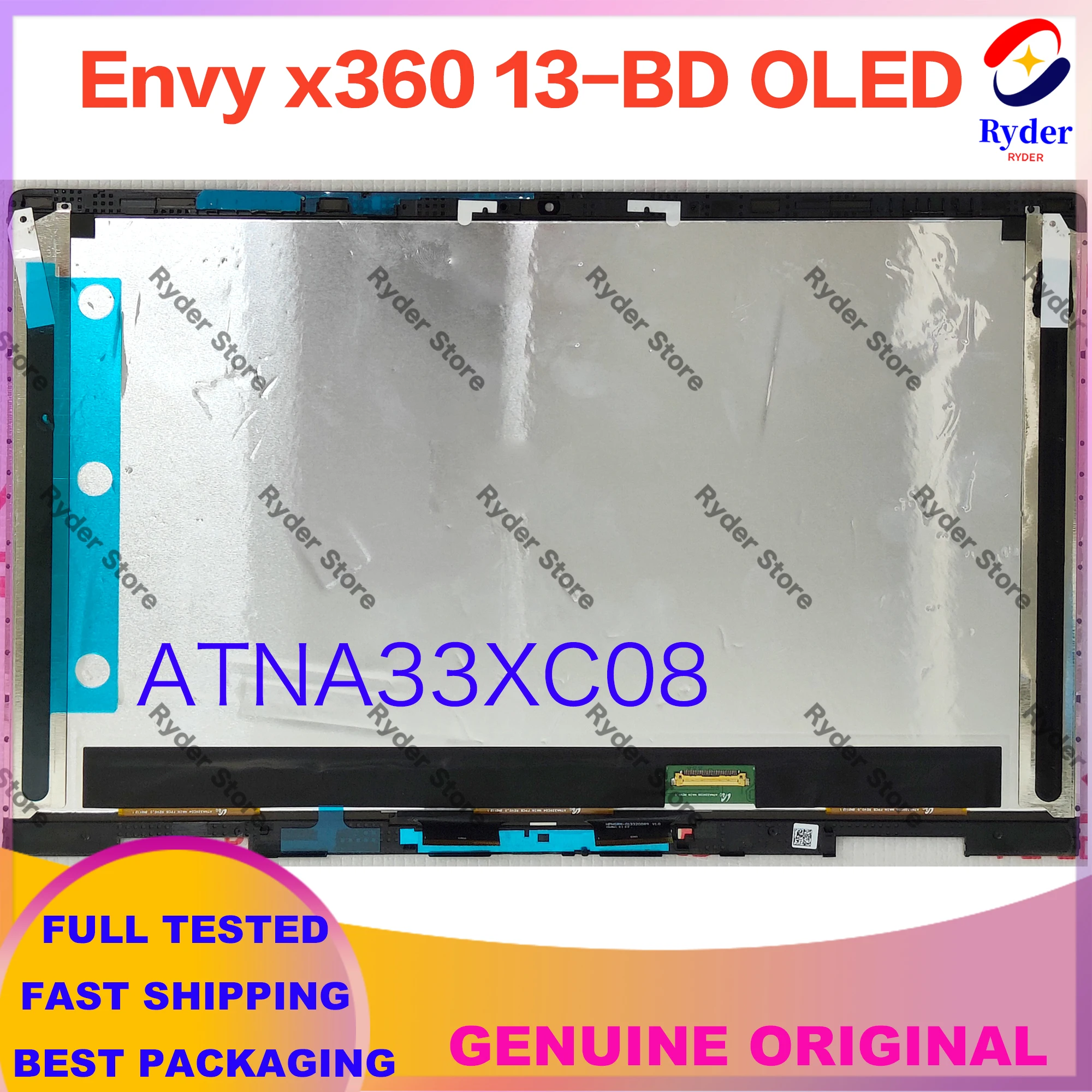 13.3'' FHD 1920X1080 OLED For HP Envy X360 13-bd Touch LED LCD Screen Assembly 13m-bd0033dx 13m-bd0023dx 13-ay0028ur ATNA33XC08