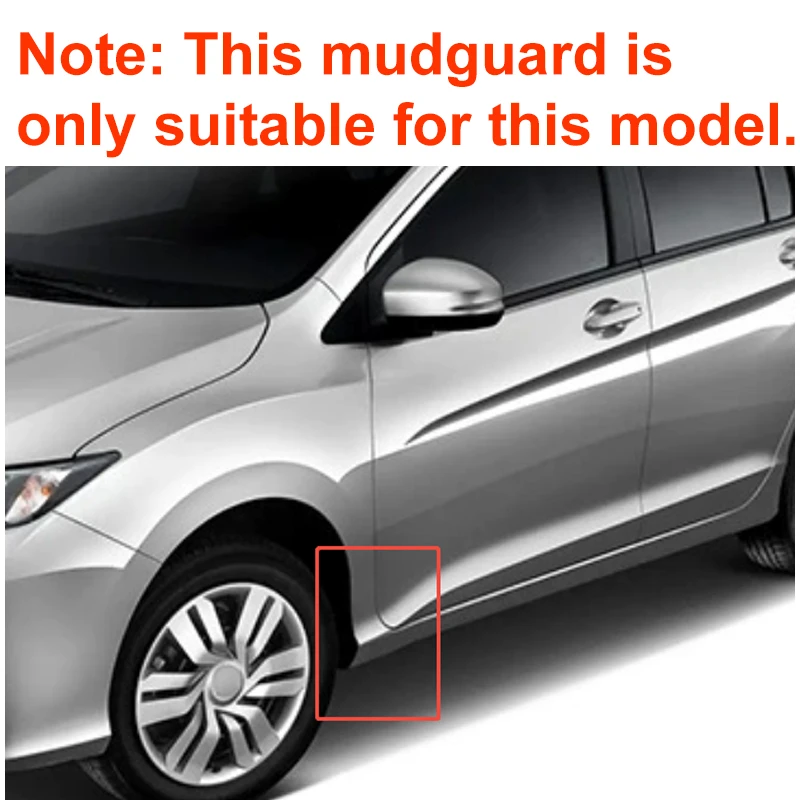 For Honda City Accessories Grace Ballade Gienia GM4 5 6 7 8 9 2015~2019 Auto 4X Splash Guard Front Rear Fender Car Accessories