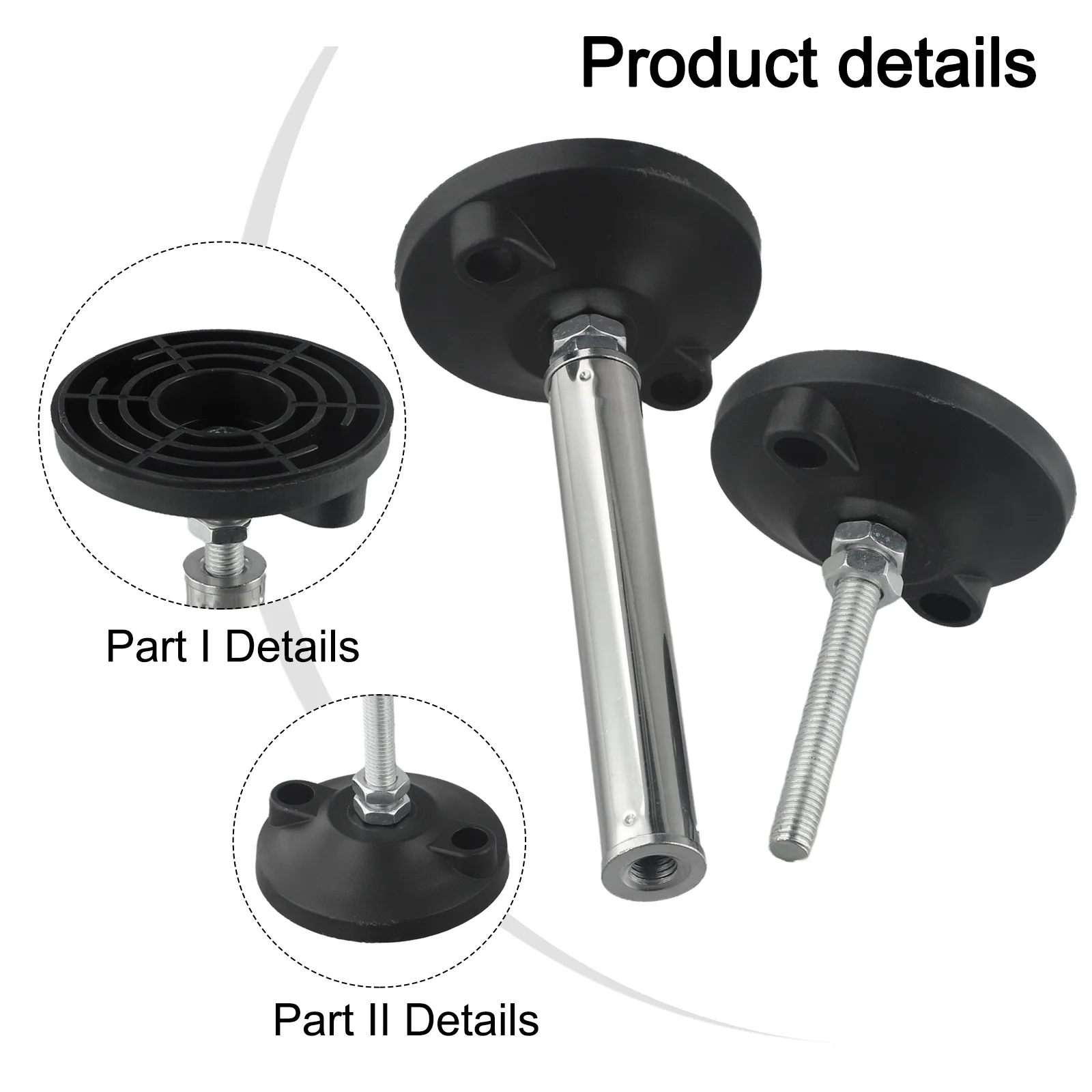 Cabinet Support Leg Stainless Steel Bracket Home Improvement 23cm-37cm Bathroom Cabinet Rod Dual-thread Design