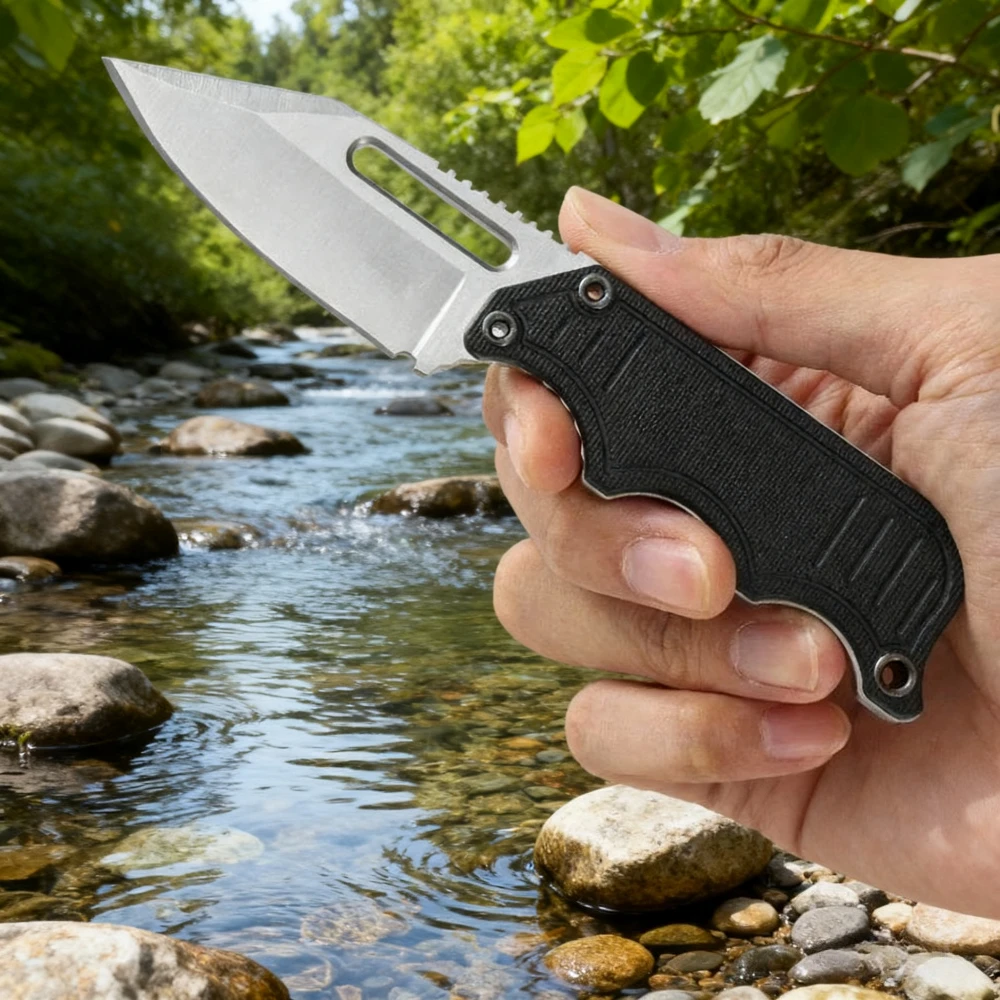 متعددة الأغراض مستقيم سكين 5Cr15MoV بليد G10 مقبض شعبية سلسلة عنق سكاكين التخييم الصيد السكاكين في الهواء الطلق EDC سكاكين الجيب #1