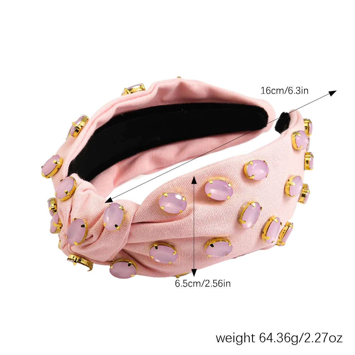 Best Lady Pink Lovely and Sweet Ellipsoid Rhinestone Intersperse Women\'s Headband Jeweled Hair Accessories Young After Wearing