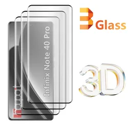 3Pcs 3D Tempered Glass For Infinix Note 40 Pro Plus Screen Protector Full Cover Film For Infinix Note40 Pro 5G Glass