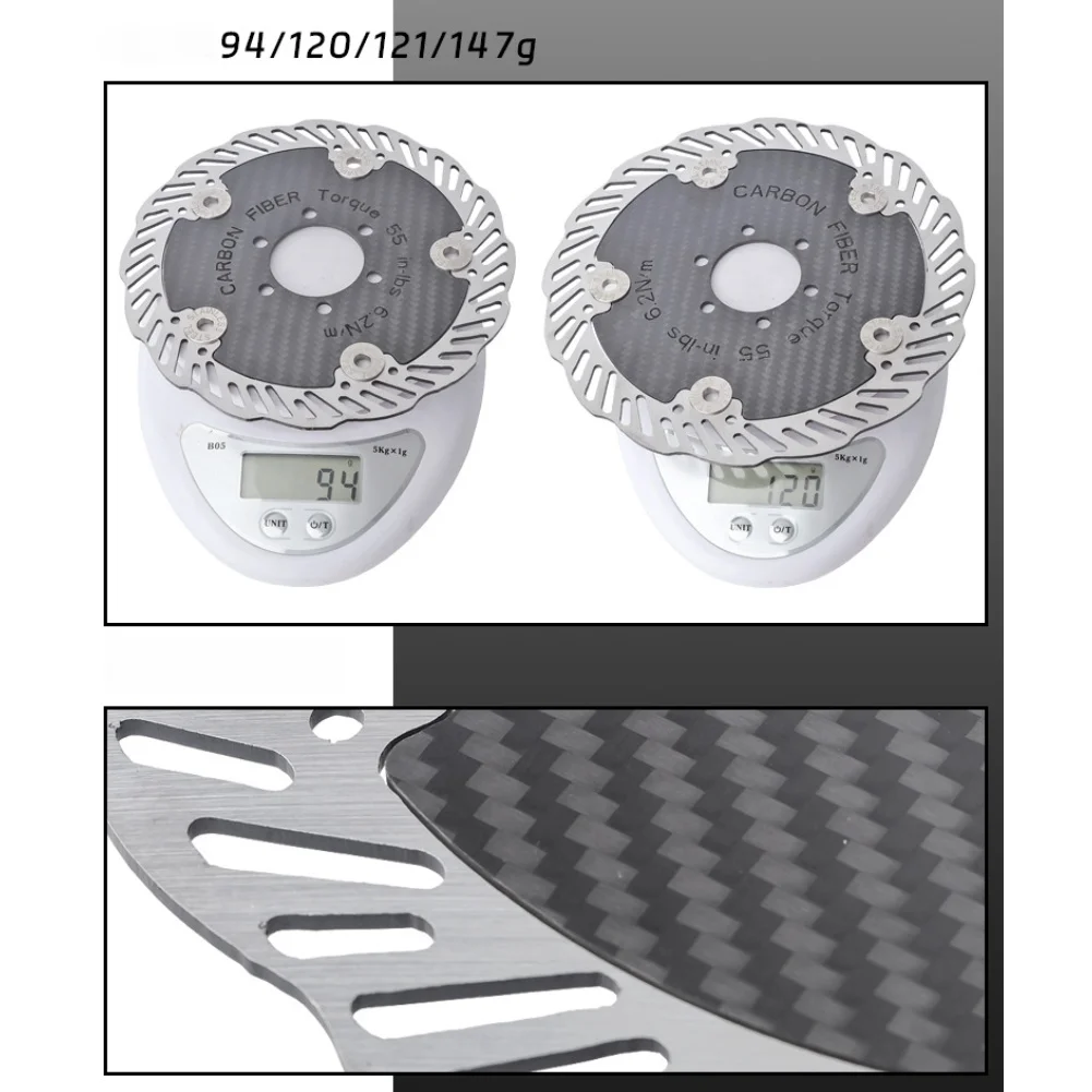 

Ultra-light Carbon Fiber Disc Six-bolt Center Lock Disc For Road Bike Mountain Bike 140/160mm Bike Disc Brake Bicycle Parts