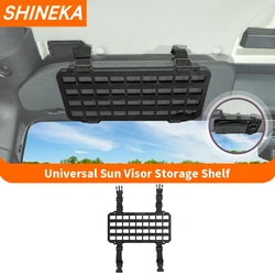 SHINEKA Car Sun Visor Organizer Shelf Multifunctional Storage Racks Interior Universal Accessories For Jeep Wrangler TJ JK JL