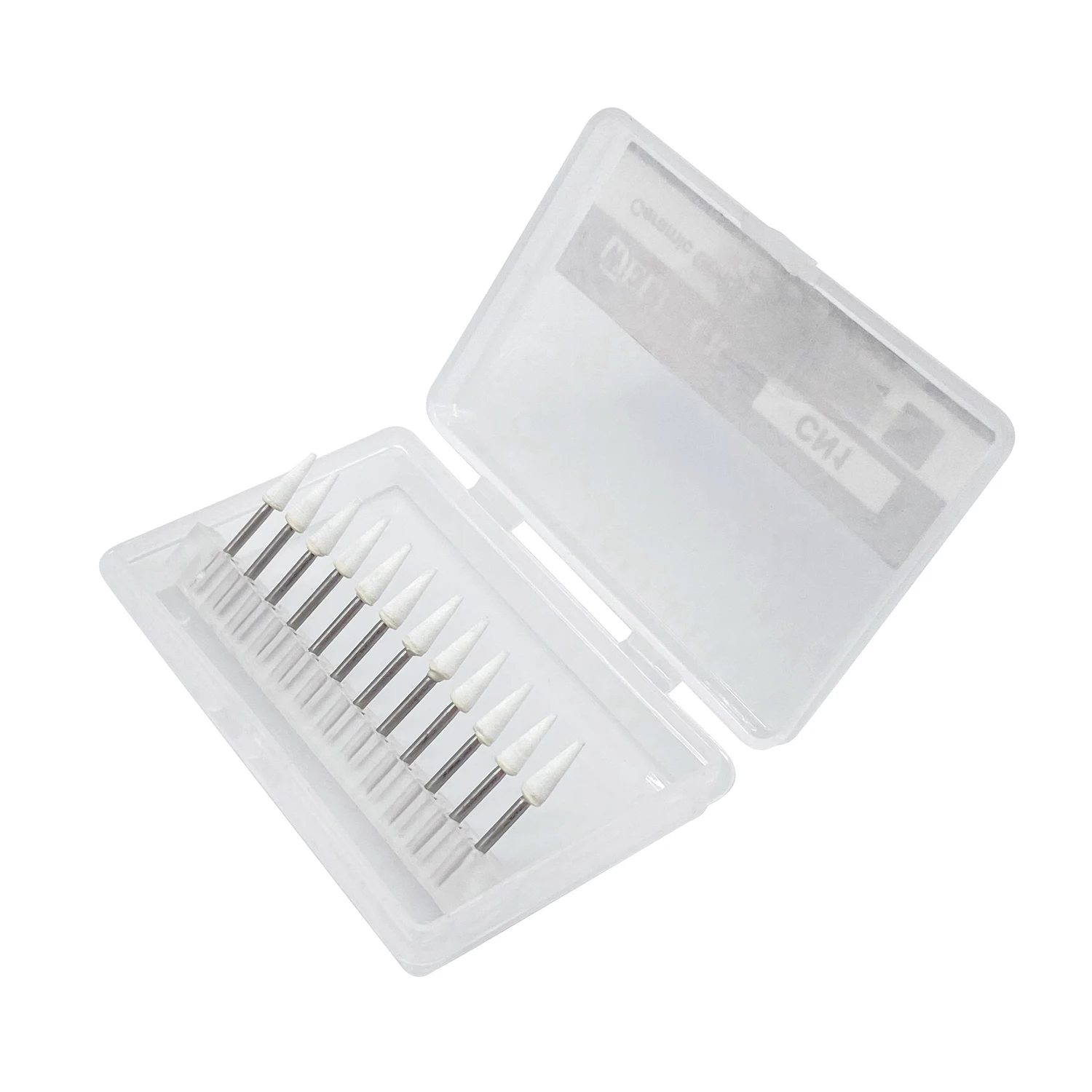 12pcs Dental Lab Polishing And Finishing Mounted White Stone 1.6mm Shank FG Abrasion Point Burs FG Dental Material