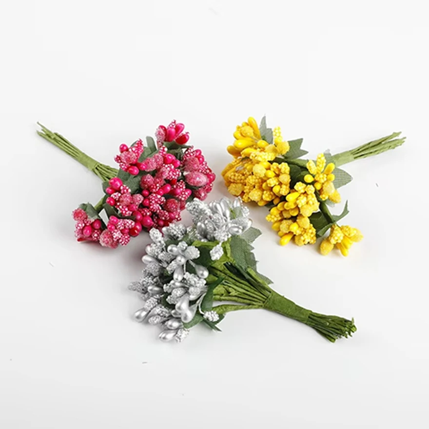 3-teilige künstliche Blumen, DIY-Geschenke, Pralinenschachtel, Heimdekoration, Hochzeitsblumen, Kränze, Staubblatt, Sammelalbum, Geburtstag, DIY, Geschenkbox, Füller