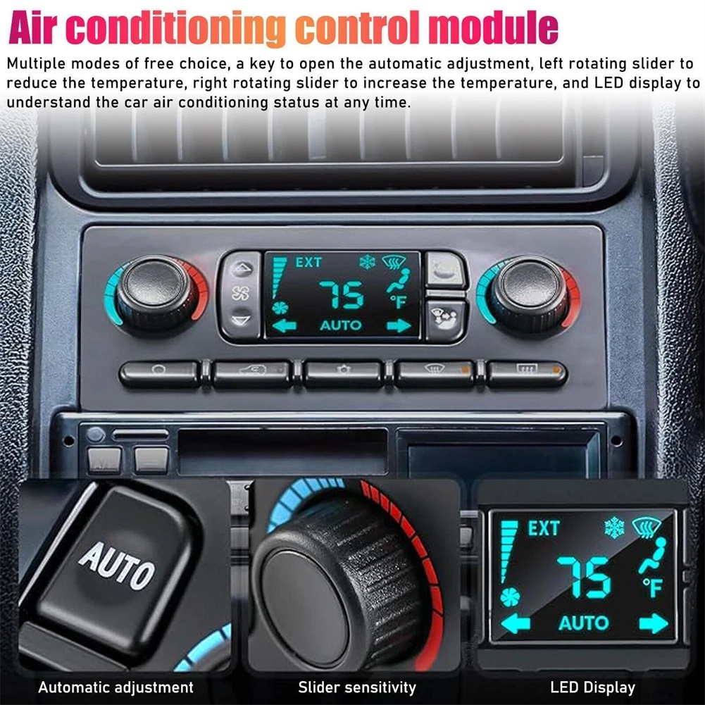 OEM AC Heater Climate Control Module Panel Compatible with For Chevy For GMC 2003-2007 Models 599-009 599-211XD