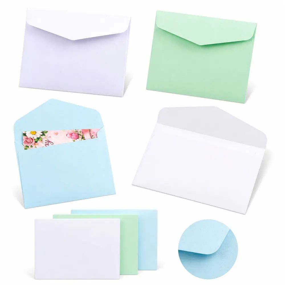 Durable Colorful Paper Card Envelope Fresh Minimalist Style Unprinted Small Paper Envelope Offset Paper Greeting Card Envelope