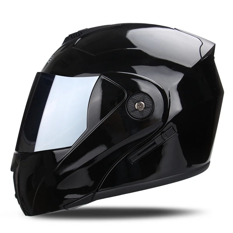 Motorbike Helmet DOT Flip Up  Double Lens Unisex Helmet With Visor  Cross Section Helmet  Modular Flip Helm Motorcycle Helmets