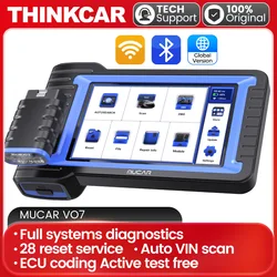 MUCAR VO7S/VO7 OBD2 Scanner Bi-Directional OEM All-Systems Diagnostic Scan Tool ECU Coding 28 Reset Service