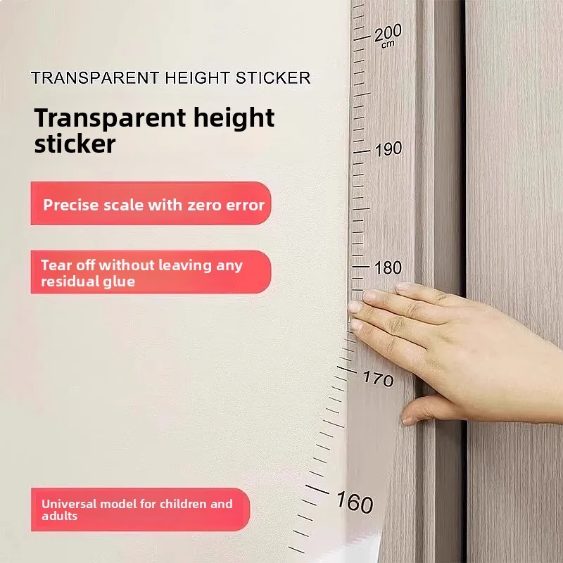 Sticker Simple Kids Accurate Height Measurement Waterproof Wall Sticker Removable Adhesive 2M Height Chart