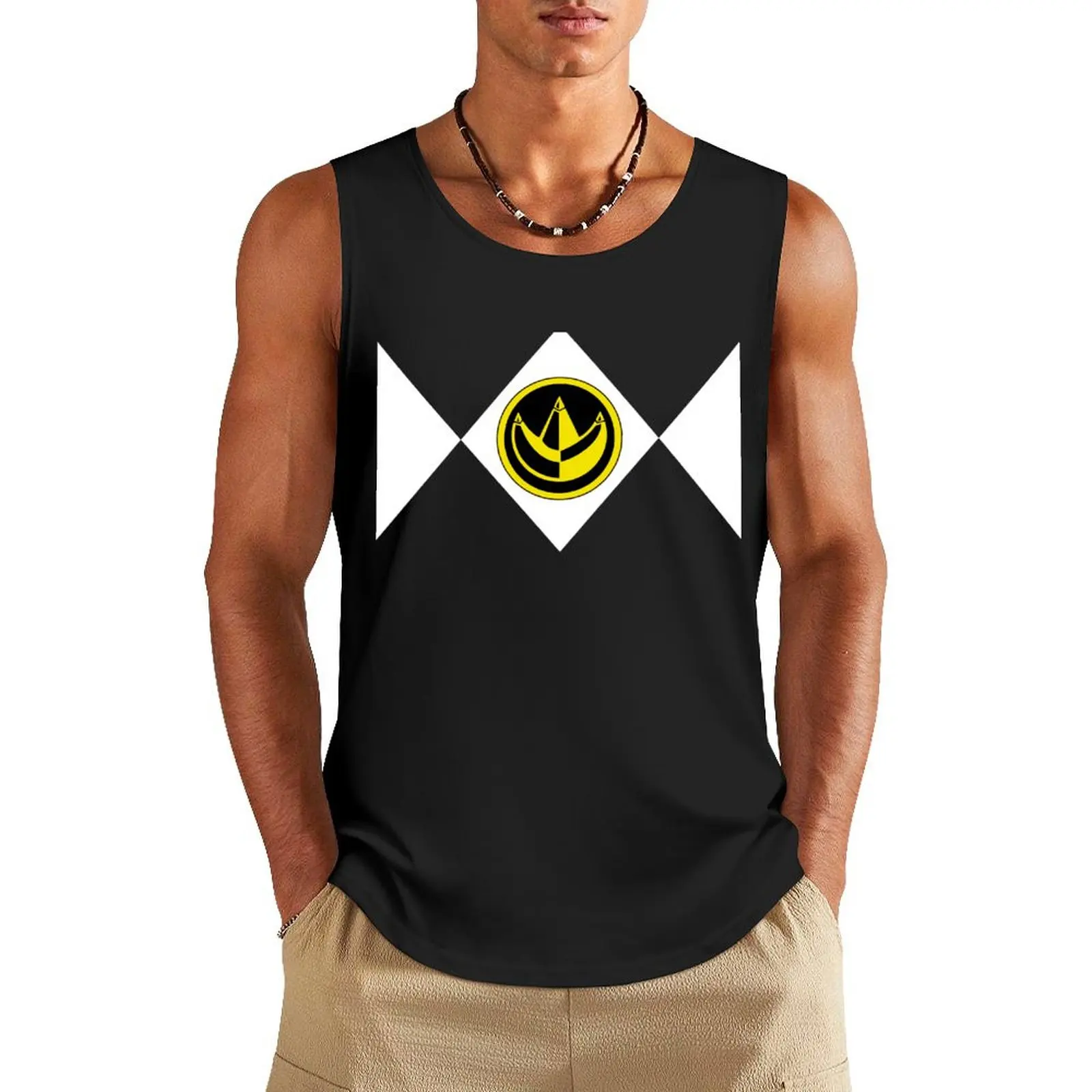 MMPR Green Ranger With Coin Tank Top Gym T-shirts for men muscular man Men's singlets