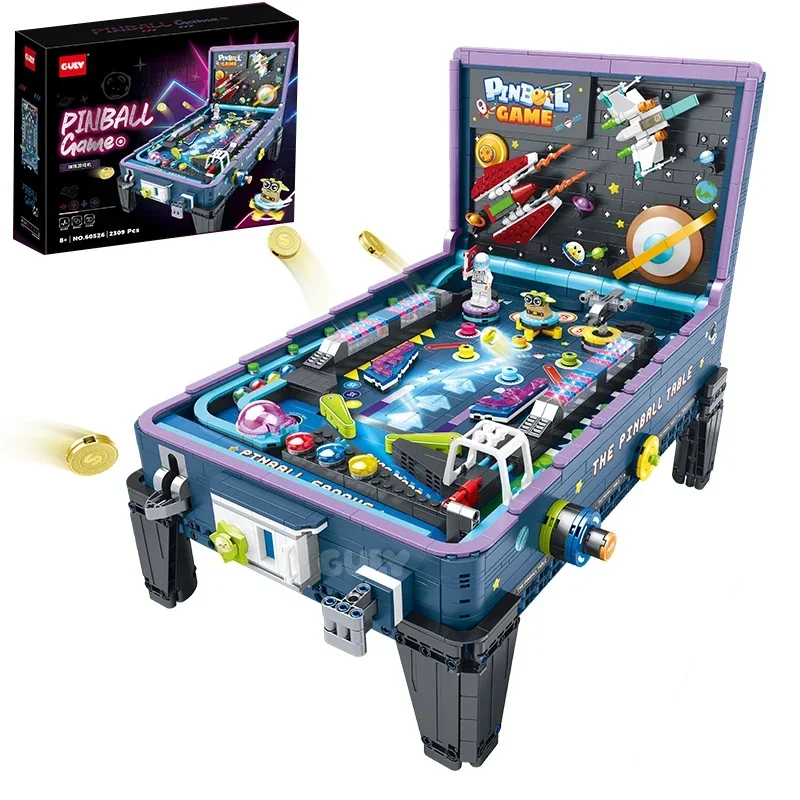 2309PCS Creatieve 3D Flipperkast Game Go Bouwstenen Met LED Licht Muziek Arcade Games Monteren Bakstenen Speelgoed Cadeau voor Volwassen Kid Jongen - afbeelding 1