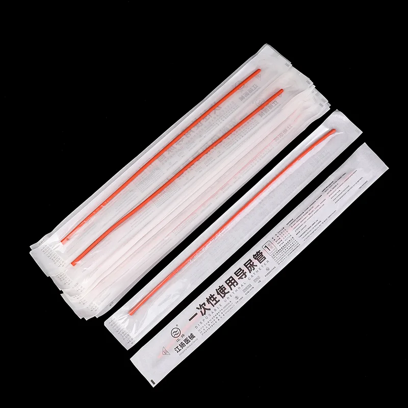 

New 20 Pcs Disposable Red Catheter Urine Medical Sterilization In Incontinentie Home Care Latex Foley Catheter 38cm