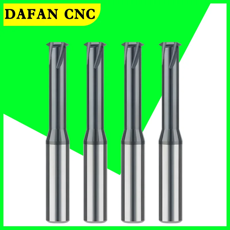 

65° Single/3-Teeth Tungsten Carbide Full-Thread Milling Cutter, M3-M8, CNC Machining Center, High Precision, Stainless Steel