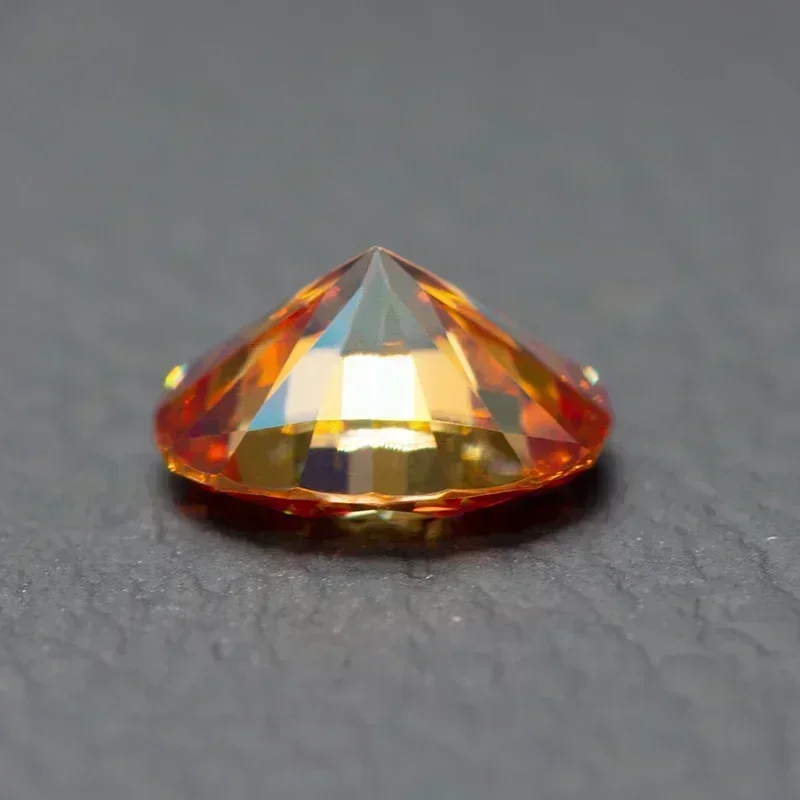 Moissanite corte oval cor laranja vvs1 para contas de amuletos com certificado gra diy jóias fazendo pingente pulseira materiais principais