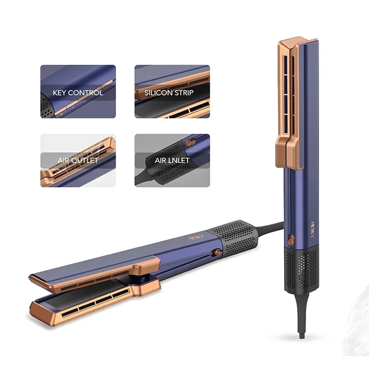 plancha de cabello 2 In 1 Professional Ionic Flat Iron Hair Straightener Ulelay OEM Duet Style wet to dry Air Straighteners