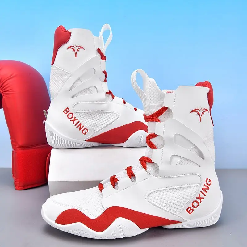2026 New Trend Wrestling Boots for Men Breathable Gym Training Shoe Man Non-Slip Men Fighting Shoes High Top Boxing Sneakers Men