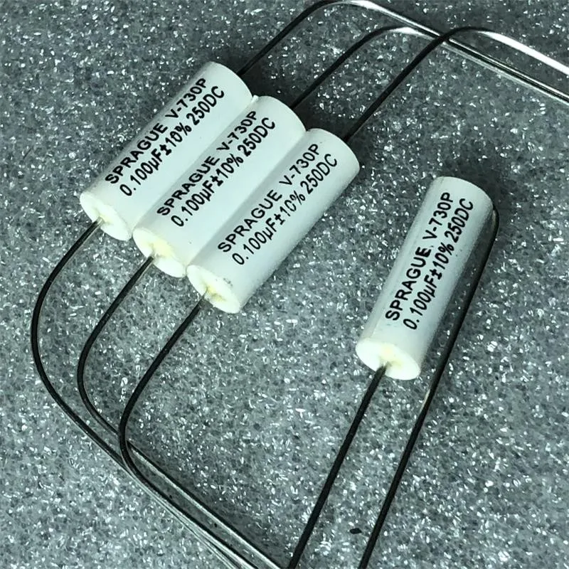 10PCS/LOT SPRAGUE  730P 104J 0.1UF 250V Copper Foot Audio Coupling Capacitor