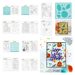 2024 New Cuts Dies and Stamps Pumpkin Too Cute to Spook Stencils DIY Home Paper Craft Making Cards Scrapbooking Decoration Molds