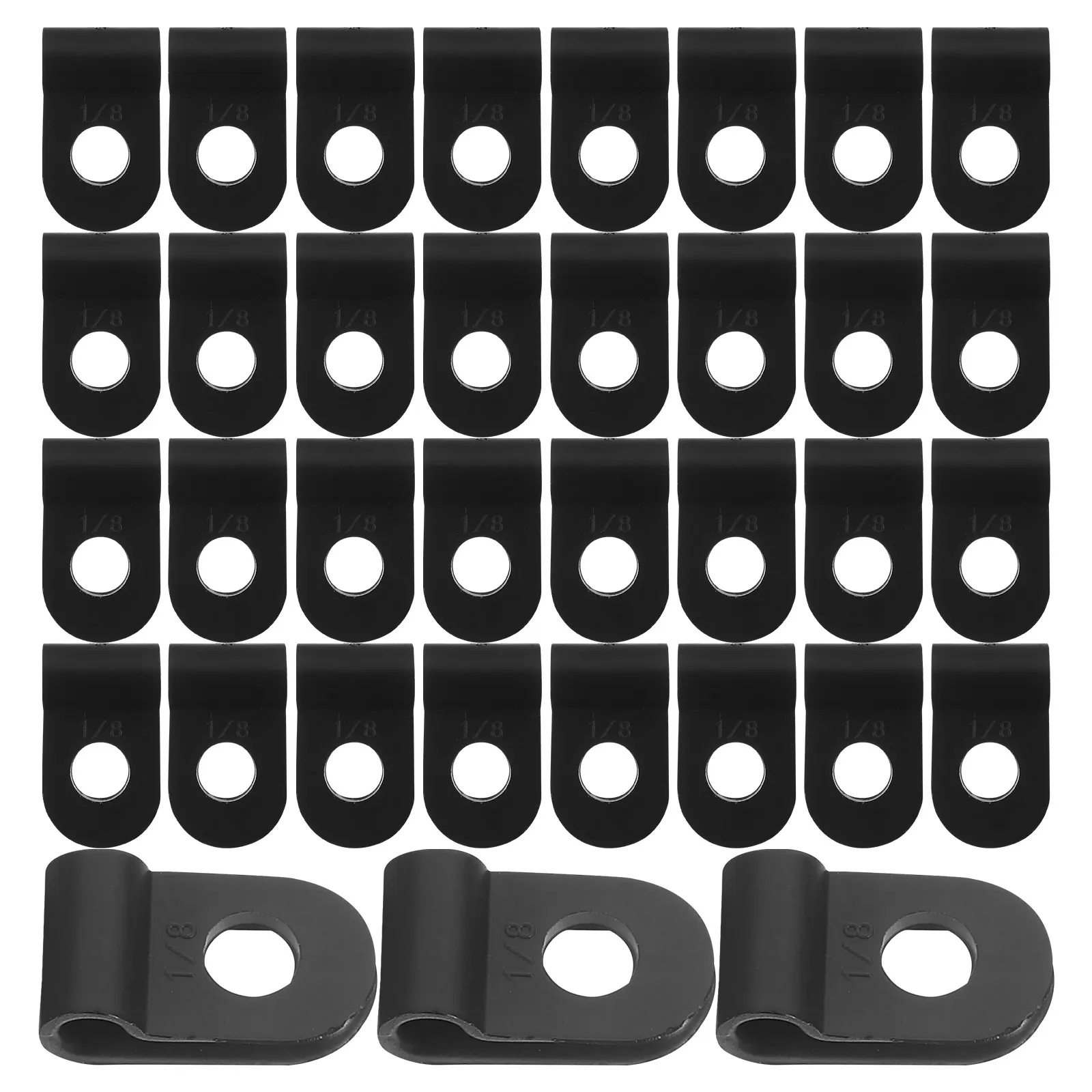 

100pcs 20 Wire Clamps Cable Organizer PVC White 21 25mm Diameter Rope Light Clips Mounting Holder Wire Management Solution
