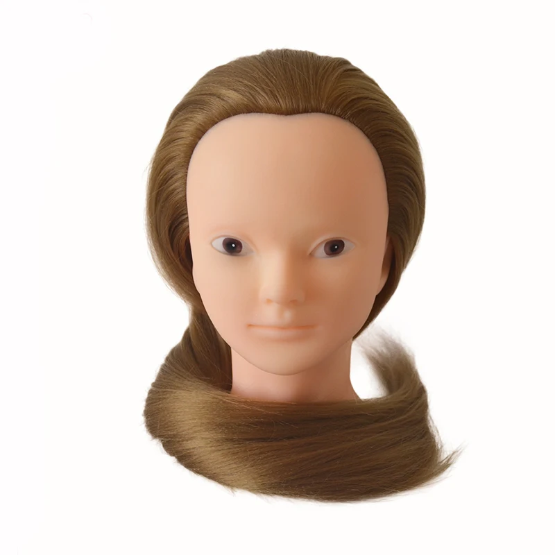 ไม่มีแต่งหน้าหญิงหัว Mannequins สําหรับ Hairdressing วิกผมหัวฝึก Braid ทรงผม Manikin HEAD Dummy ฟรี CLAMP