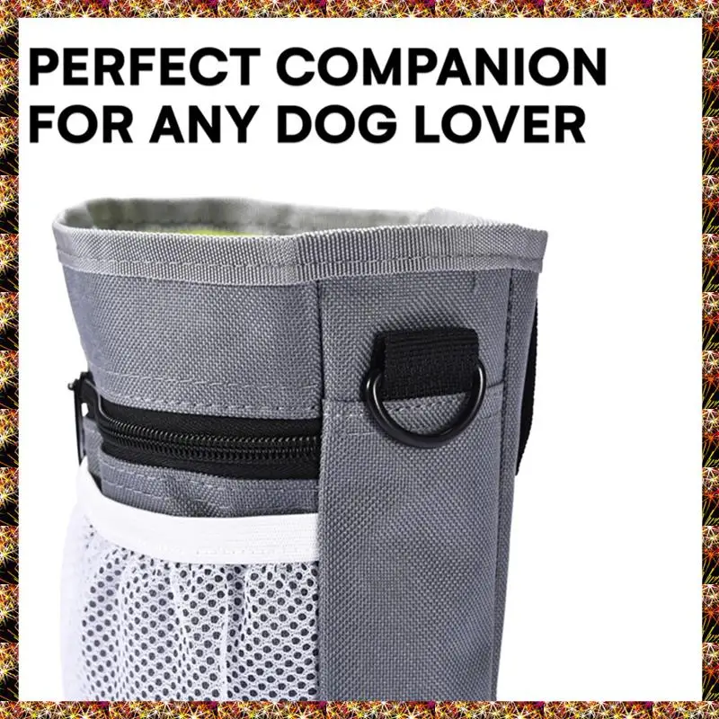 BTCL Dog Treat Pouch Bag-Treat Pouches For Pet Training - 3-In-1 Multipurpose Dog Training Kit Easy To Use 18X14x6cm Gray