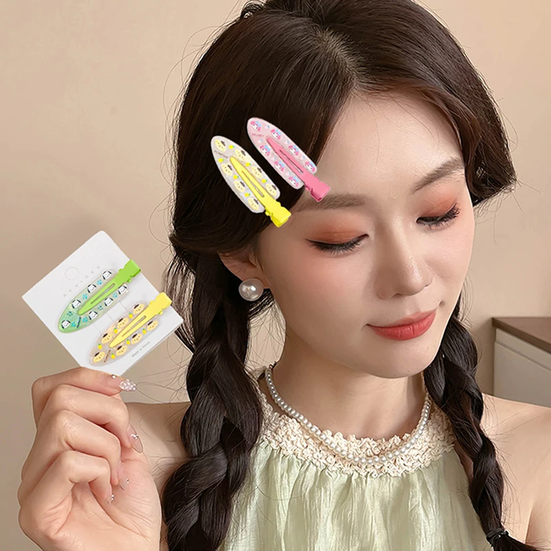 1Pcs/set Kawaii Kuromi My Melody Cartoon Hairpin Without Trace Cinnamoroll Hair Clips with Sweet Bangs Maiden Girl Decoration