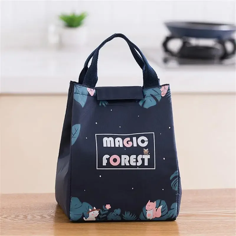 Bolsas de almuerzo portátiles para mujer, bolsas de Picnic, Enfriador de hielo, bolsa de almuerzo térmica aislada, bolsa de almacenamiento de alimentos escolares para niños