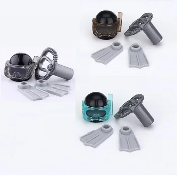 MOC 군사 무기 현대 다이빙 장비 피규어, 육군 미니 피규어 액세서리, 빌딩 블록 피규어, 미니 어린이 장난감