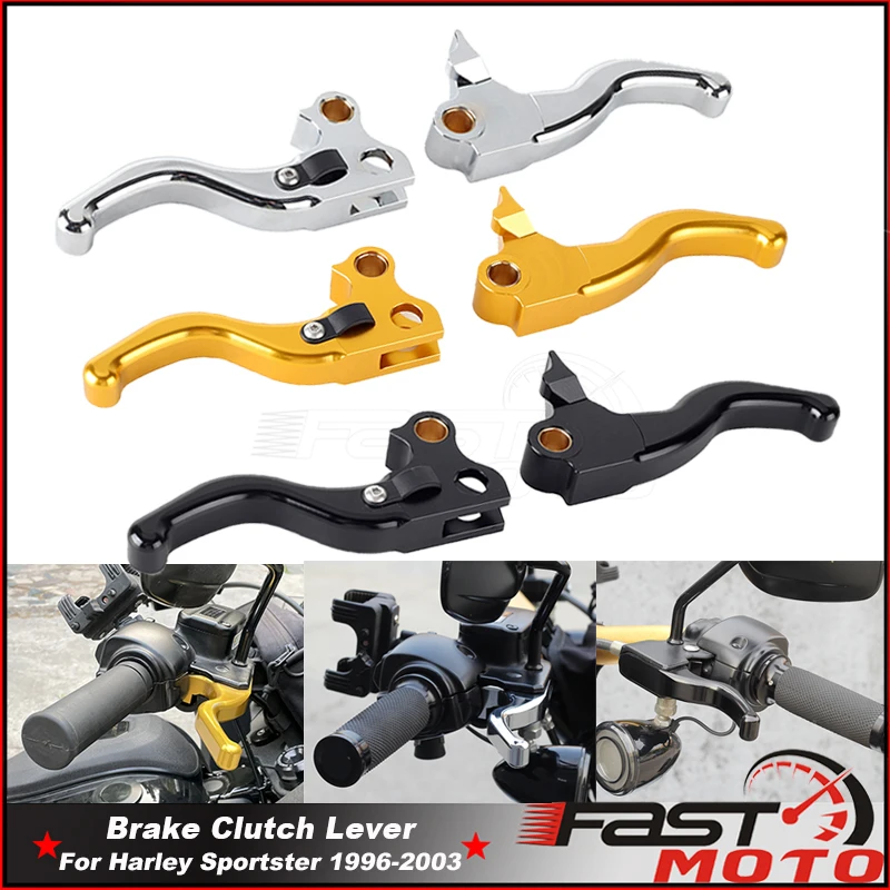 

4.8" 2-Finger Brake Clutch Levers For Harley Sportster Custom Roadster Sport XL883 XL1200 XLH 1996-2003 Motorcycle Accessories