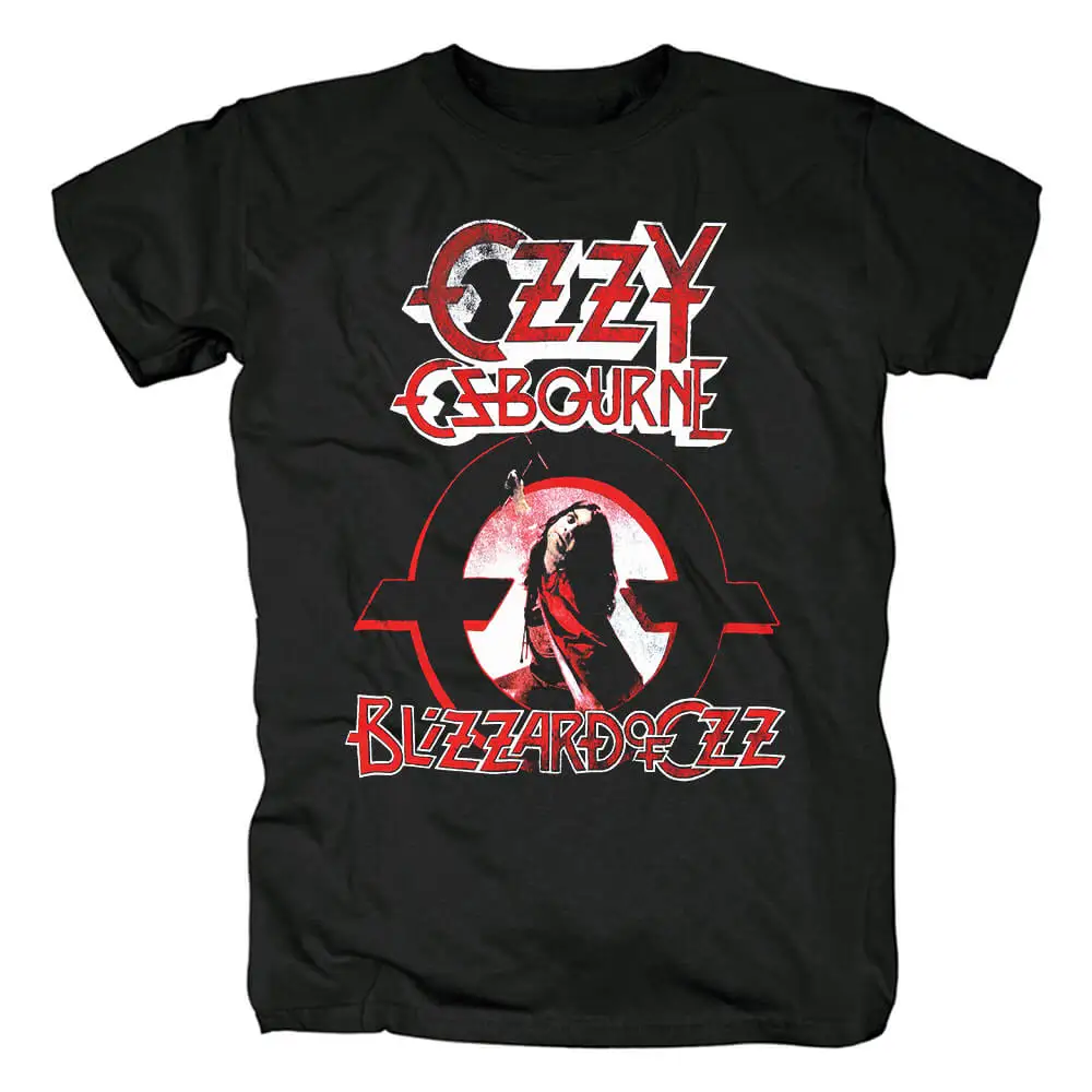 

Ozzy Osbourne Men's T-Shirt Short Sleeve Cotton Tees Hip Hop Rock Band Ozzy Osbourne T-shirt High Quality Y2k Tops Streetwear