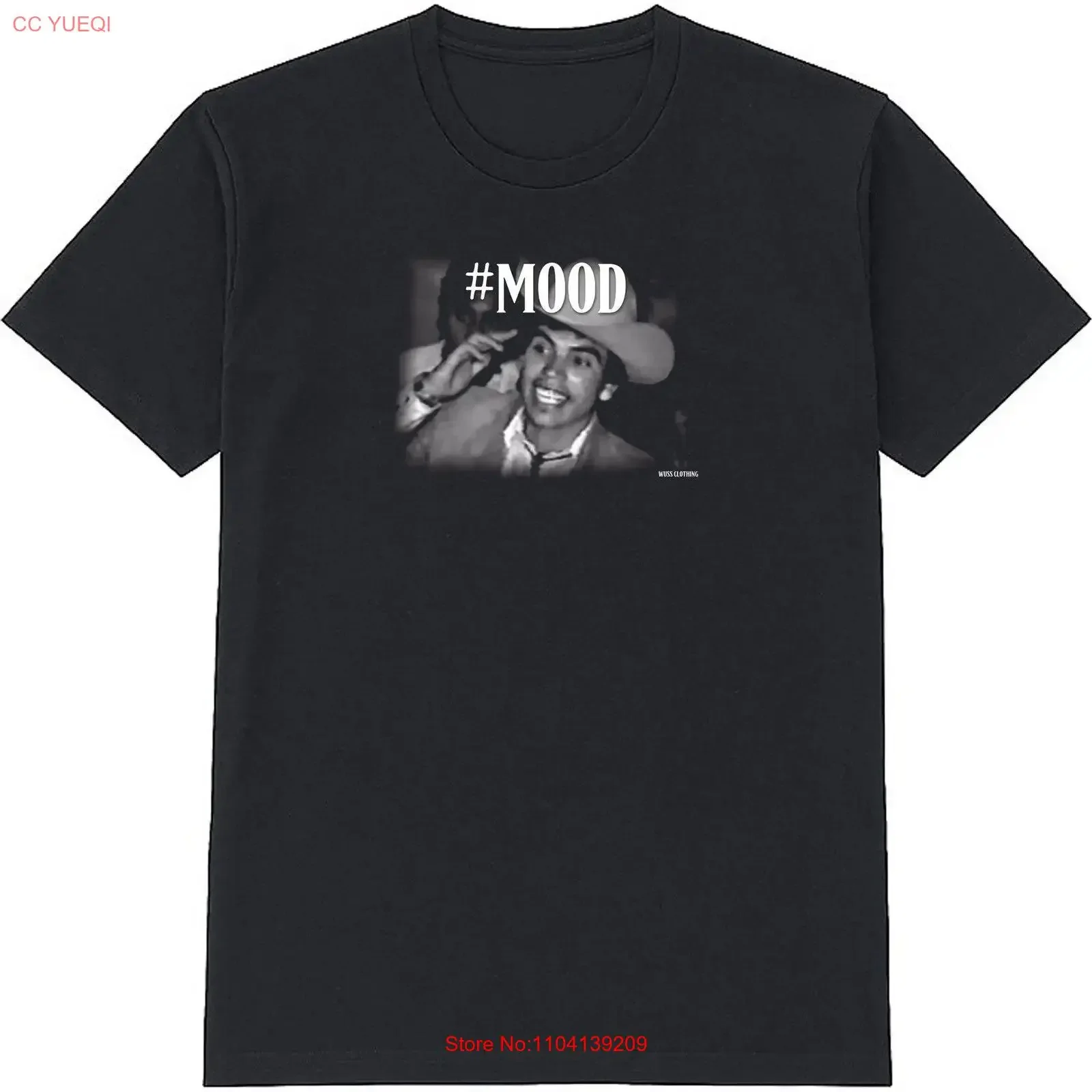 Chalino sanchez MOOD shirt vintage Washed Soft Versatile Unisex Stretched designer clothes Comfortable Slightly graphic fashion