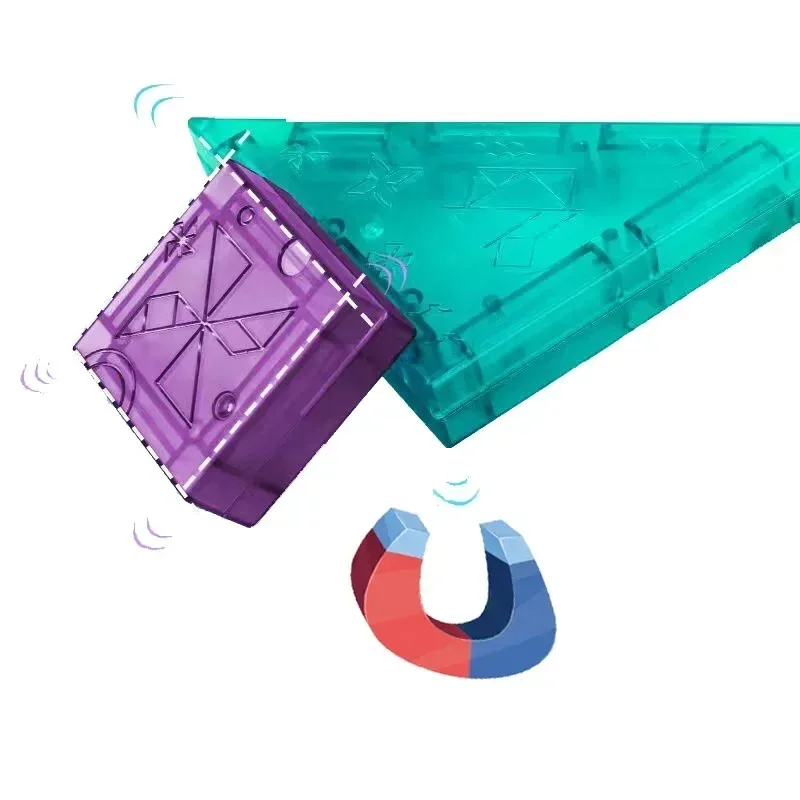 TEMIKIDS 몬테소리 마그네틱 다채로운 3D Tangram 퍼즐 장난감 아이 논리적 사고 훈련 드로잉 보드 게임 교육 완구