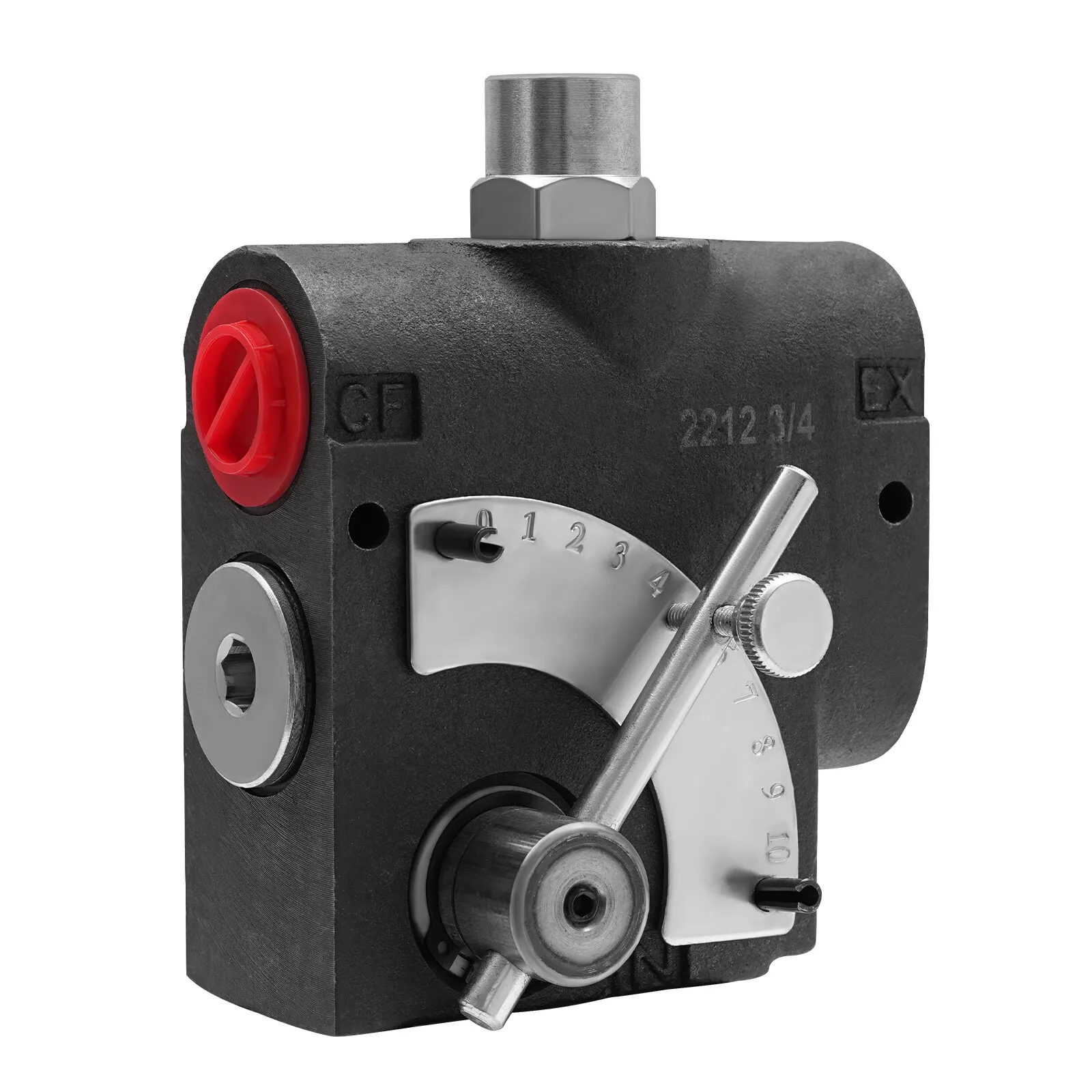 Flow Rate 30.38Gal/min Hydraulic Adjustable Variable Flow Control Valve 0-30 GPM 3/4'' NPT 3000PSI