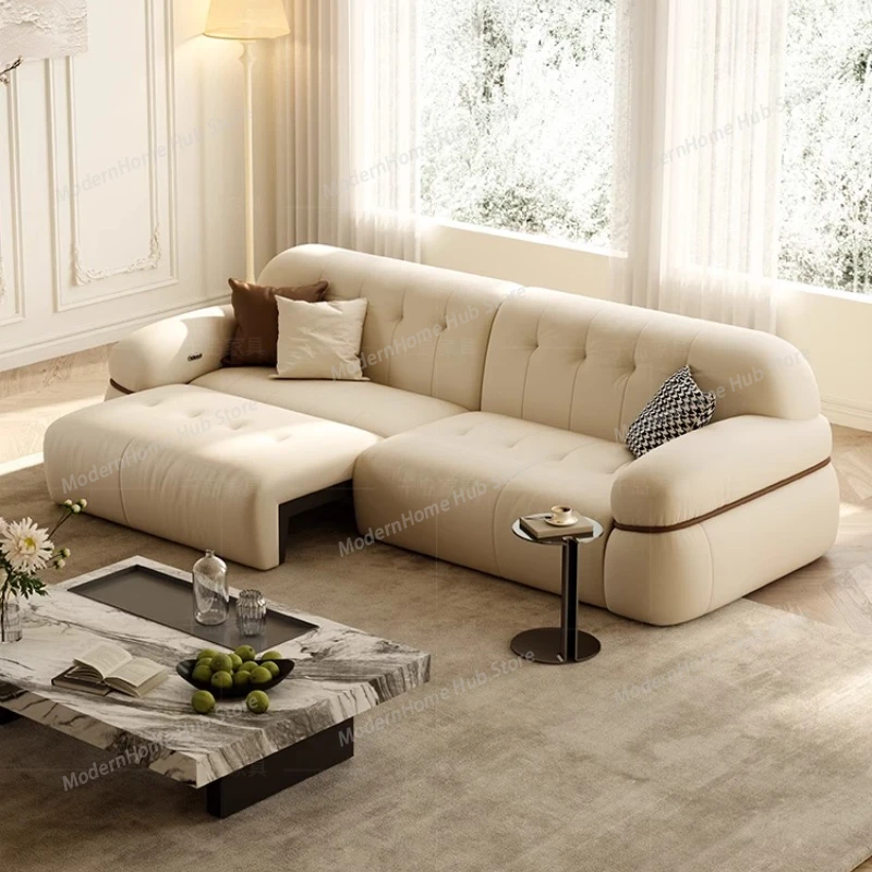 Leather Electric Sofa Gaming Aesthetics Leisure Unusual Comfortable Living Room Art Sofas Adult Modern Muebles Salon Furniture