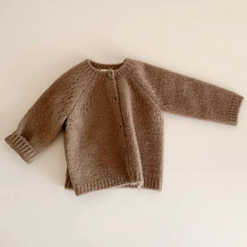 Spring Autumn Baby Girls Cardigans Coat Baby Sweater Toddler Knit Cardigans Newborn Knitwear Long-sleeve Baby Girl Clothes