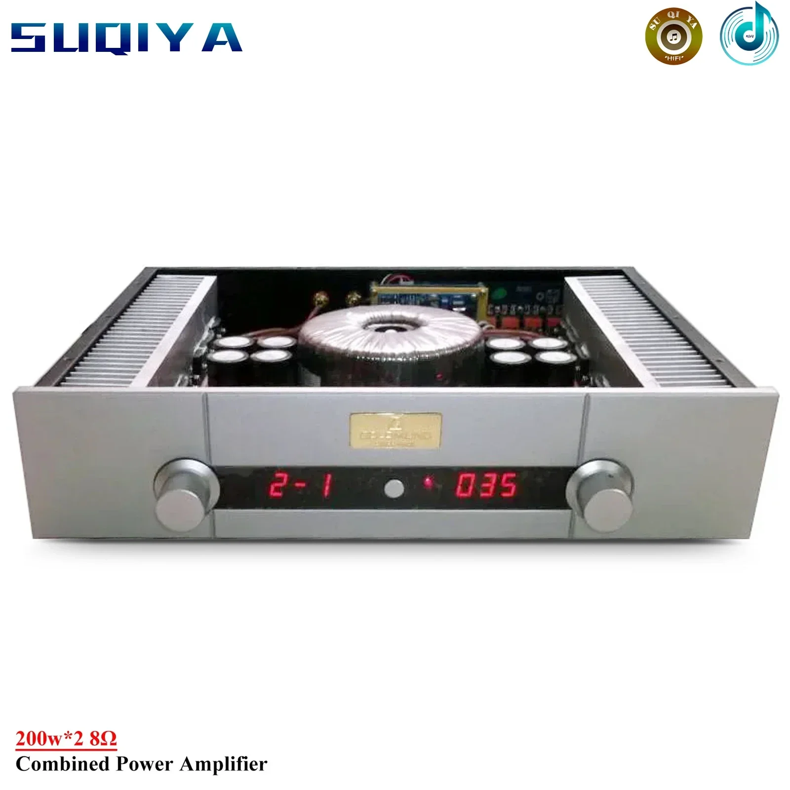 

200w*2 Combined Power Amplifier High Power with Remote Control Low Distortion Sound Warm HIFI Amplifier Audio