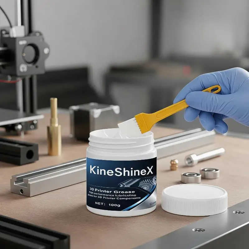 100g Premium 3D Printer Grease with Brush Low Noise Lube for Z Axis Screw Rail Ender