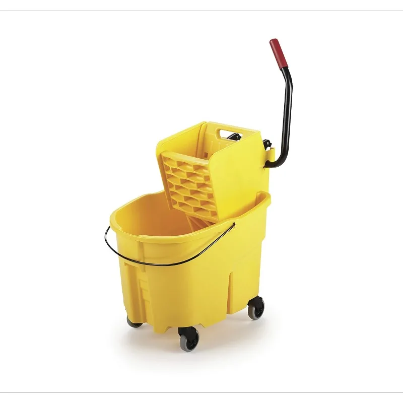 Commercial Products WaveBrake 35 Qt.Wringer Combo on Wheels,Professional/Industrial/Business Heavy-Duty Floor Cleaning/Mopping