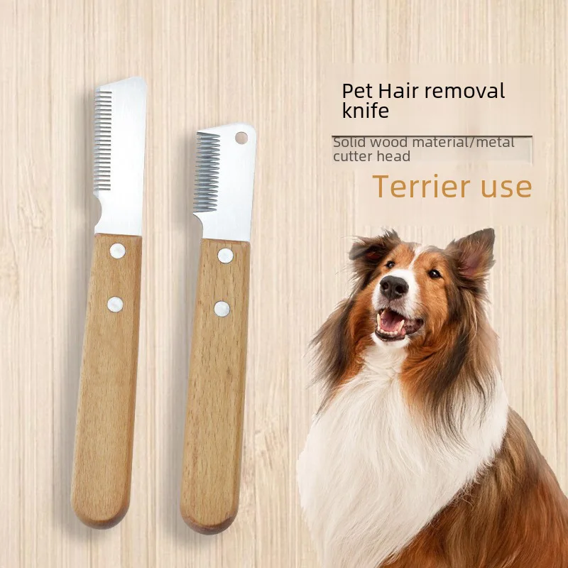 Hair removal knife pet comb scraping knife West Highland bull terrier chenari terrier dog beauty tool pet supplies Grooming